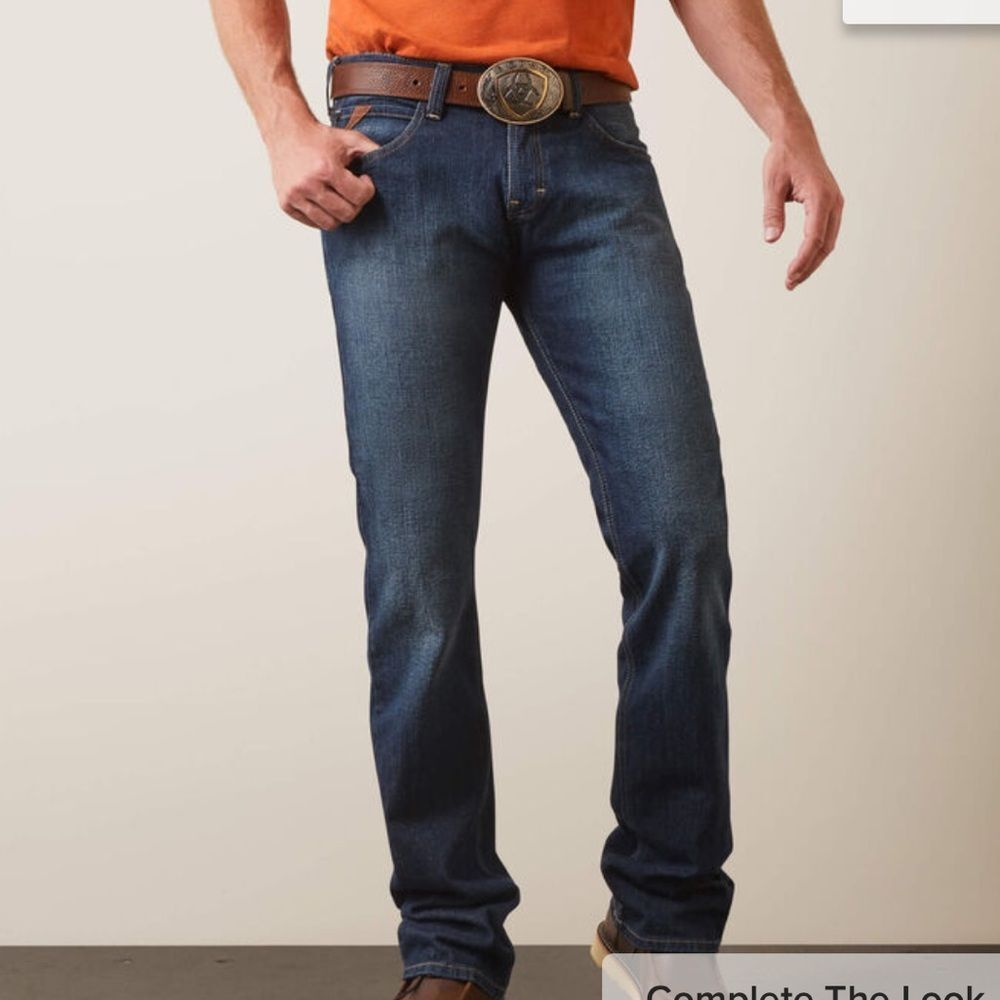 Ariat Men's Straight Leg Jeans - Dark Blue